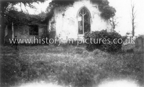 View from West, Ruined Church, East Hanningfield, Essex. 27th April. 1924